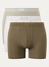 Skims Cotton 3" boxershorts in 3-pack - Legergroen