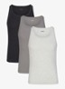 Skims Cotton tanktop met ribstructuur in 3-pack - Blauw
