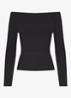 Smooth Layers off shoulder top - Zwart