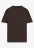 T-shirt met ronde hals - Donkerbruin