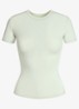 T-shirt van jersey met ribstructuur - Mint