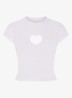 Worn In Jersey cropped T-Shirt met cut-out detail - Snow