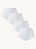 Basic+ maxi high waisted slip in 4-pack - Wit