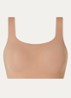 Zero Feel 2.0 naadloze crop top met uitneembare vulling - Lichtbruin