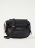Clint crossbodytas van leer - Zwart