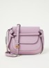 Clint crossbodytas van leer - Lavendel