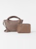 Daisy handtas van leer met uitneembaar etui - Taupe