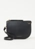 Silke crossbodytas van leer - Zwart