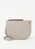 Silke crossbodytas van leer - Grijs