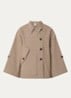 Agatha asymmetrische trenchcoat met klepzak - Lichtbruin