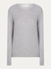 Fijngebreide pullover met gemêleerd dessin - Grijsmele