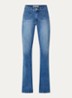Firenze high waist flared jeans met paspelzakken - Indigo