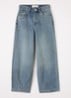Havana tapered jeans met panterprint - Donkerblauw