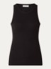 Julliesw tanktop met ribstructuur - Zwart