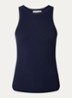 Julliesw tanktop met ribstructuur - Donkerblauw