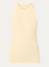 Julliesw tanktop met ribstructuur - Vanillegeel