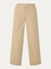 Reine mid waist wide fit chino - Zand