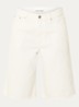 Stokesw  mid waist wide leg jort met steekzakken - Gebroken wit