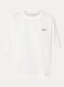 T-shirt met logo- en backprint - Gebroken wit