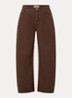 Tomar high waist cropped wide leg jeans met gekleurde wassing - Donkerbruin