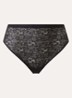 High waist hipster van kant - Zwart