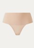 Undie-tectable high waisted corrigerende string - Naturel