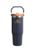De IceFlow™ Flip Straw 2.0 waterfles 0,89 liter - Blauw