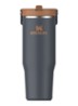 Ice Flow Flip Straw waterfles 89 cl - Donkerblauw