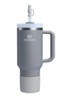 The Quencher® bekerhoes en rietjes dop 3-delig - Grijs