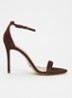 Tecy sandalette van leer - Donkerbruin