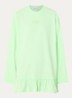 Brisa longsleeve met logo en volant - Neongroen