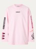 Monica longsleeve met logo- en backprint - Geel