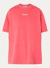 Oversized T-shirt met logoborduring - Koraal