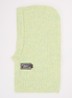 Skiglitz ribgebreide balaclava in wolblend met logo - Lime