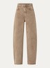 Teresa high waist loose fit jeans met steekzakken - Bruin