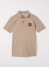 00002 Polo met logo - Donkerbeige
