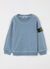 00012 sweater met logo - Staalblauw