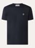 11002 T-shirt met logo - Donkerblauw