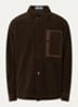 Regular fit overshirt van corduroy met borstzak - Bruin