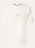 12002 T-shirt met logo- en backprint - Ivoor