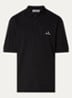 S0039 regular fit polo met logoborduring - Zwart