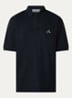 S0039 regular fit polo met logoborduring - Donkerblauw