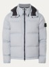 S0483 puffer jack met donsvulling en afneembare capuchon - Lichtgrijs