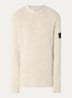 S0N20 grofgebreide trui met logo - Beige