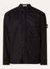 S0003 overshirt met borstzak en logo - Zwart