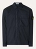 S0003 overshirt met borstzak en logo - Donkerblauw