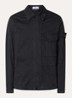 S0004 overshirt met borstzak en logo - Zwart