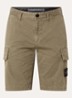 S0004 Straight fit korte cargobroek met logo - Mosgroen