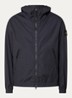 S0011 Supima windjack met ritszakken en logo - Donkerblauw