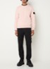 S0014 slim fit cargobroek in wolblend met klepzakken - Zwart